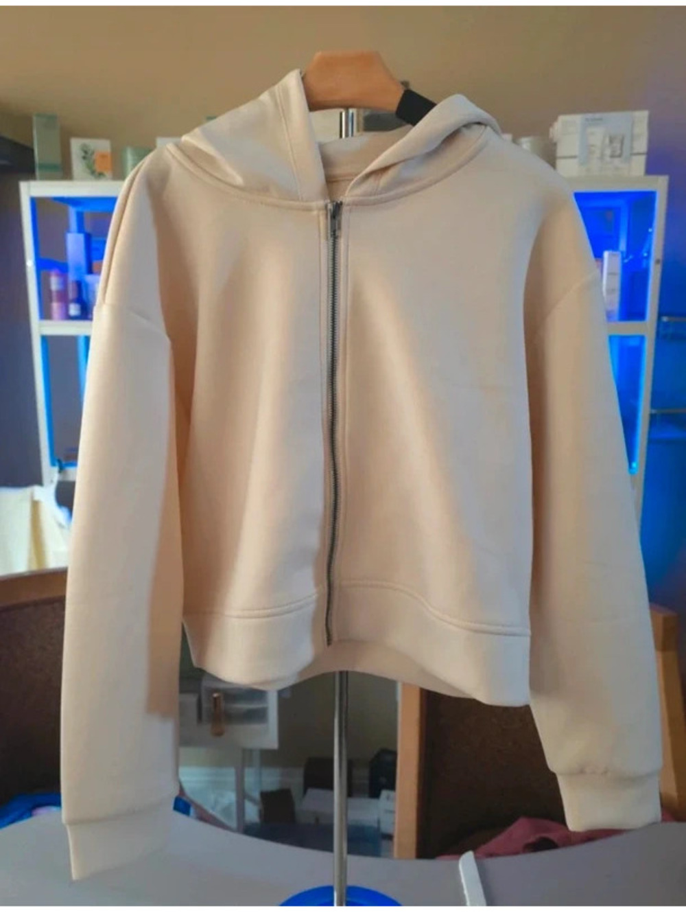Womens Cream Hoodie